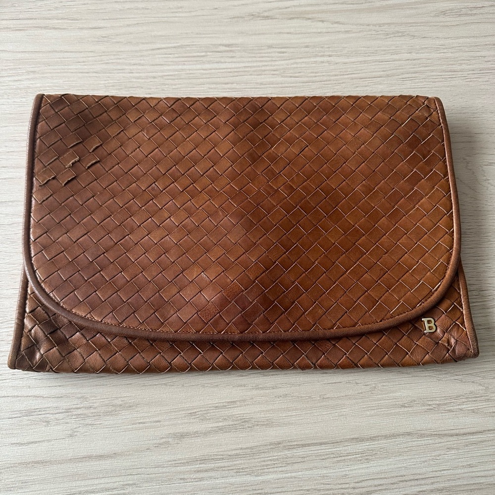 Vintage Bailey Stylish Brown Woven Clutch